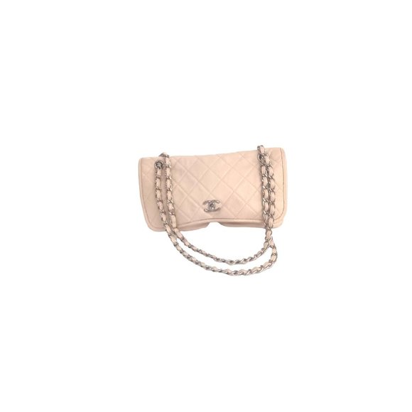 CHANEL BEIGE FLAP SPLIT FRONT POCKETS 2014